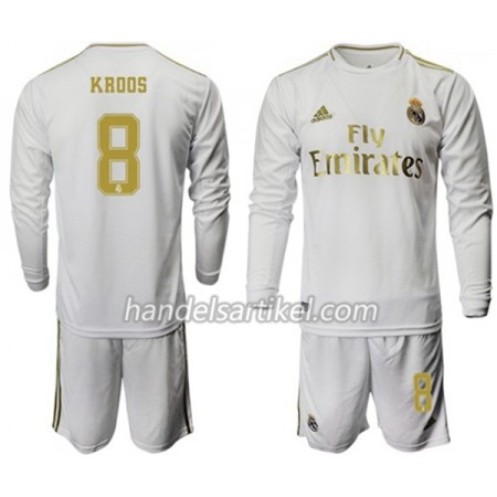 Real Madrid Kroos 8 Kinder Heim Trikotsatz 2019/20 Langarm (+ Kurze Hosen)